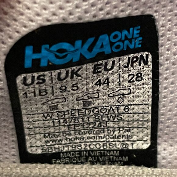 NEW HOKA Womens Speedgoat 6 Shoes Starlight Glow / Aster Flower NIB 11 Sneaker - Picture 9 of 14